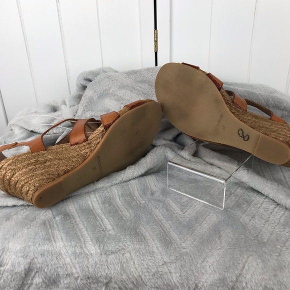 Woven leather wedge Sz 8 - Picture 5 of 5